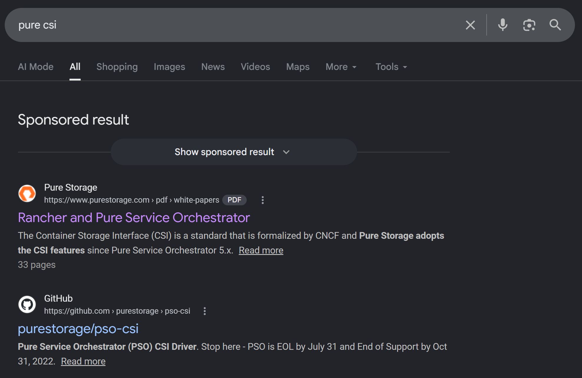 Pure csi google Google results for “pure csi” still find PSO